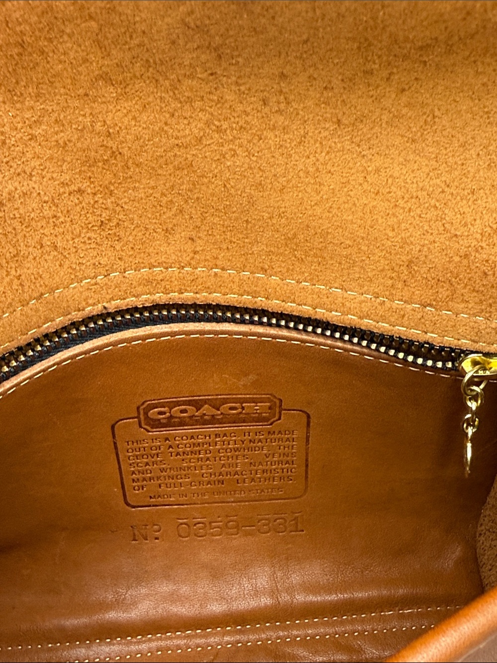 Vintage 90s Coach Chrystie Bag No. 0359-331 Made in USA - Picture 9 of 9